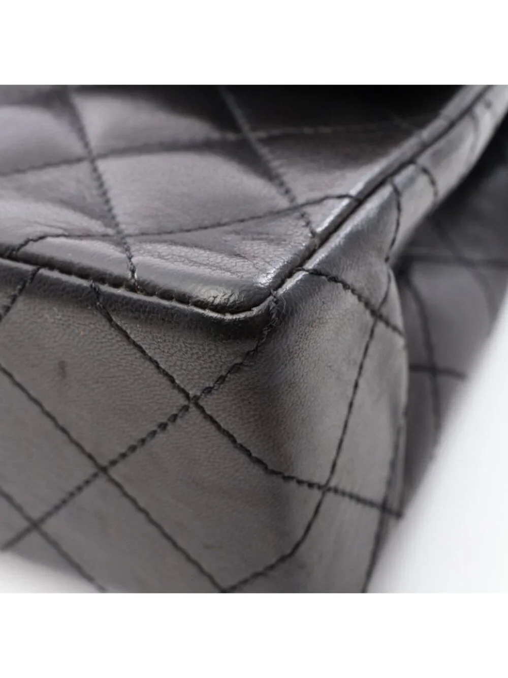 Chanel Shoulder Bag Quilted Limited Edition Double Flap Black Lambskin Chain